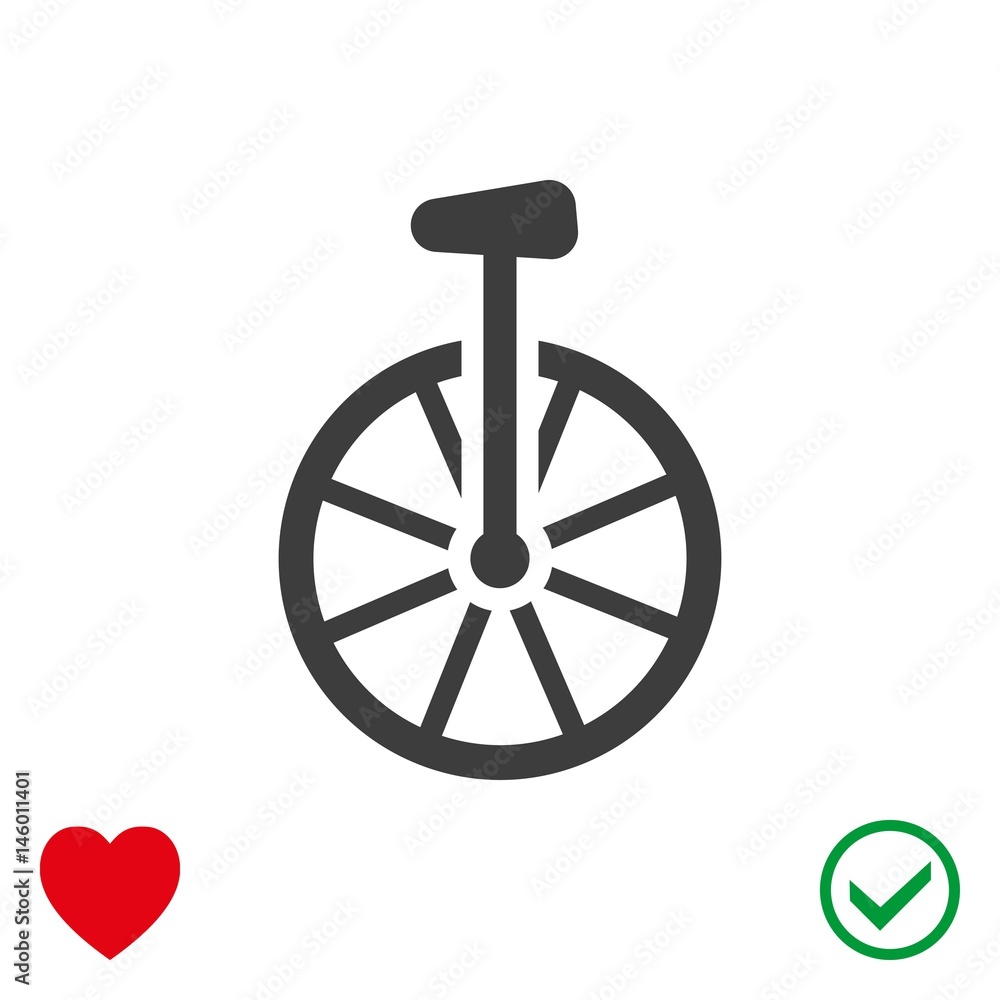 unicycle icon stock vector illustration flat design unicycle icon stock vector illustration flat design