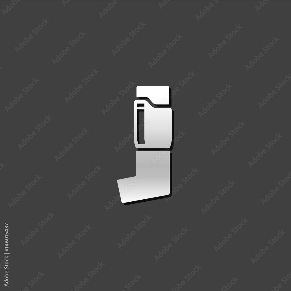 Metallic Icon - Asthma inhaler Metallic Icon - Asthma inhaler