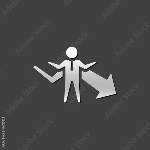 Metallic Icon - Businessman chart