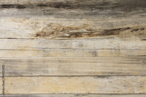 Close-up of weathered wooden planks with a rustic  aged texture  showcasing natural grain and faded colors.