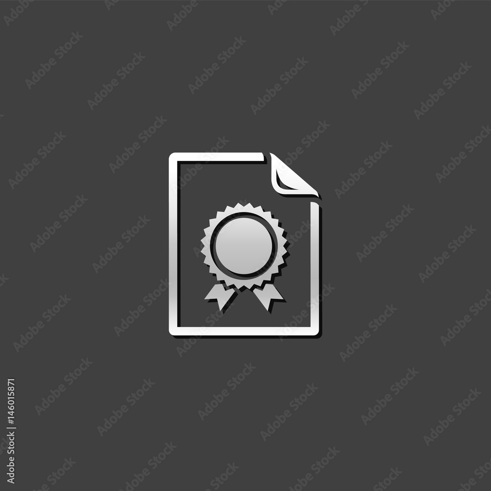 Metallic Icon - Contract document Metallic Icon - Contract document
