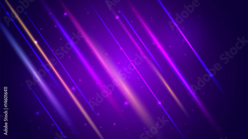 Abstract bright motion background with blurred light rays and lens flare. Dynamic digital  technology backdrop for breaking news or cover. Vector illustration.