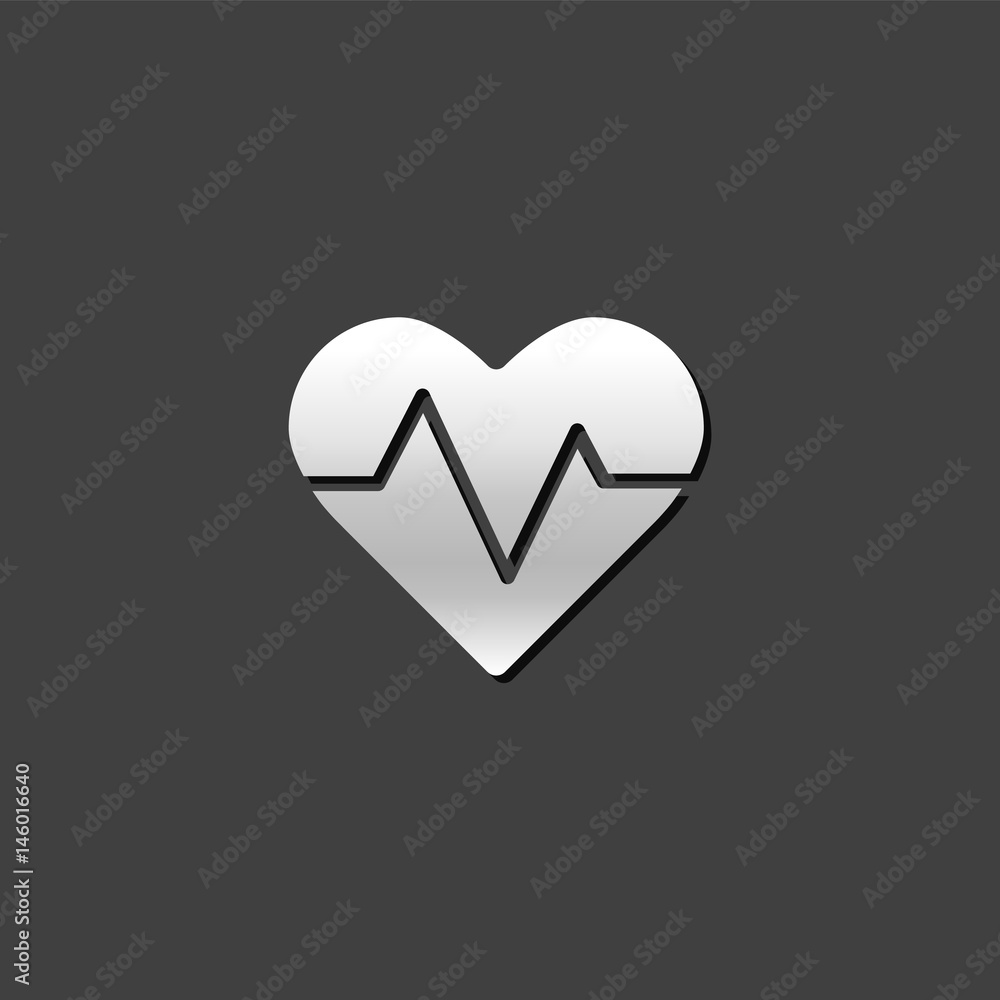 Metallic Icon - Heart rate Metallic Icon - Heart rate