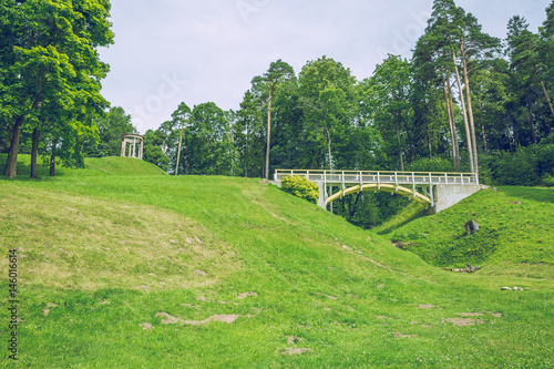 Aluksne, old garden in Latvia. photo