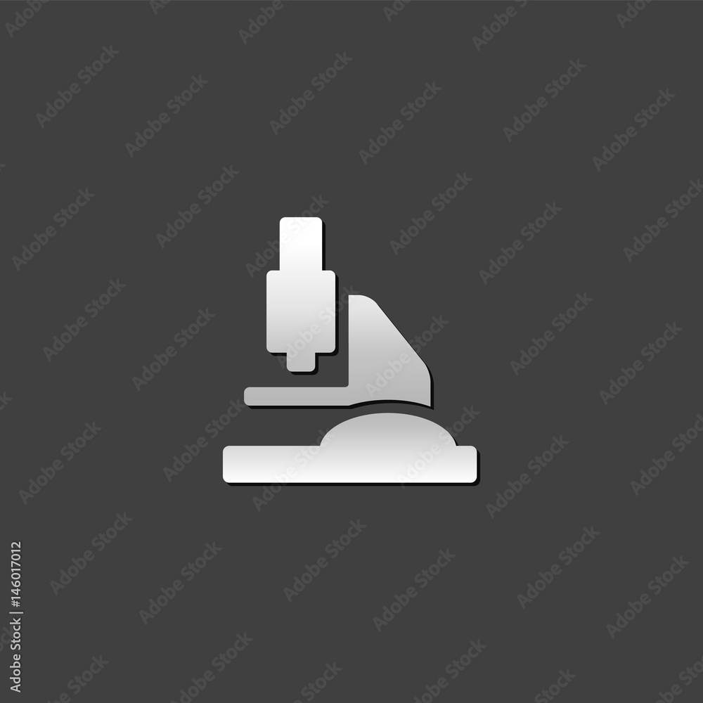 Metallic Icon - Microscope Metallic Icon - Microscope