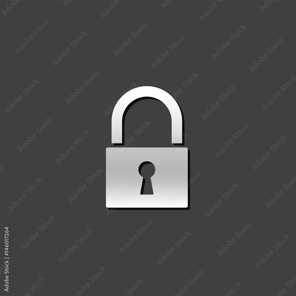 Metallic Icon - Padlock Metallic Icon - Padlock