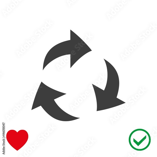 recycling icon stock vector illustration flat design