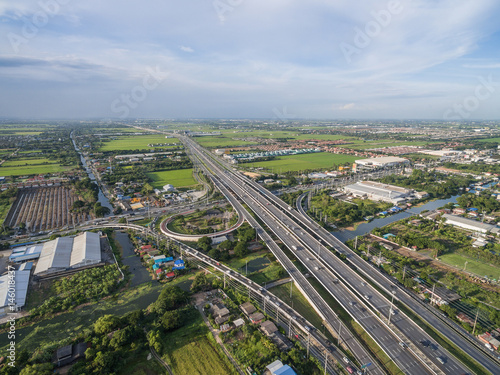 Aerial view of expressway in bangkok city thailand © nonnie192