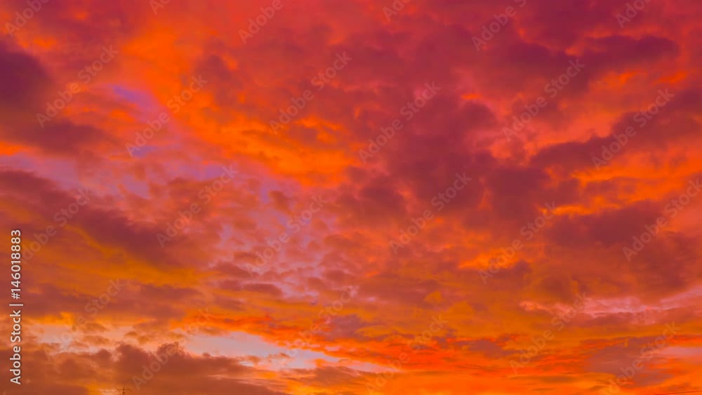 4K Time lapse sunset sky with moving cloud 4K Time lapse sunset sky with moving cloud