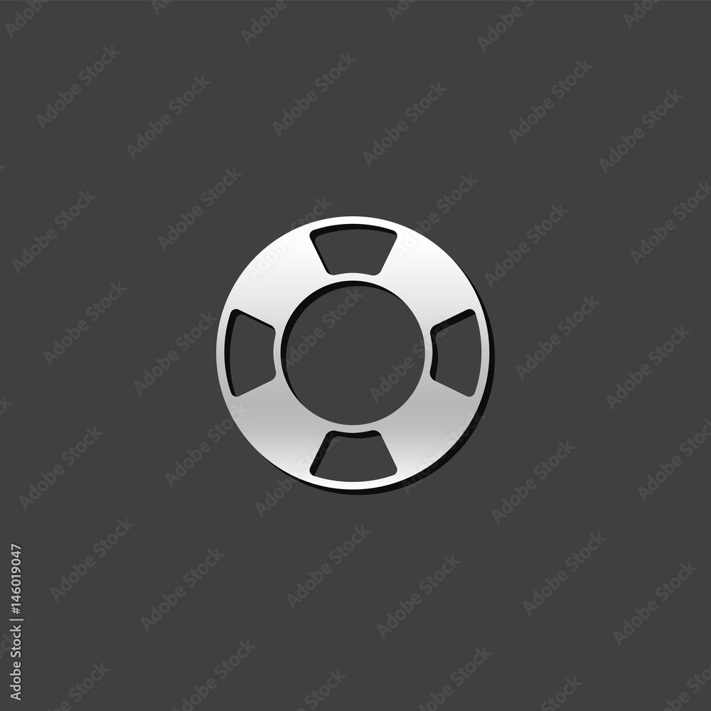 Metallic Icon - Ring buoy Metallic Icon - Ring buoy