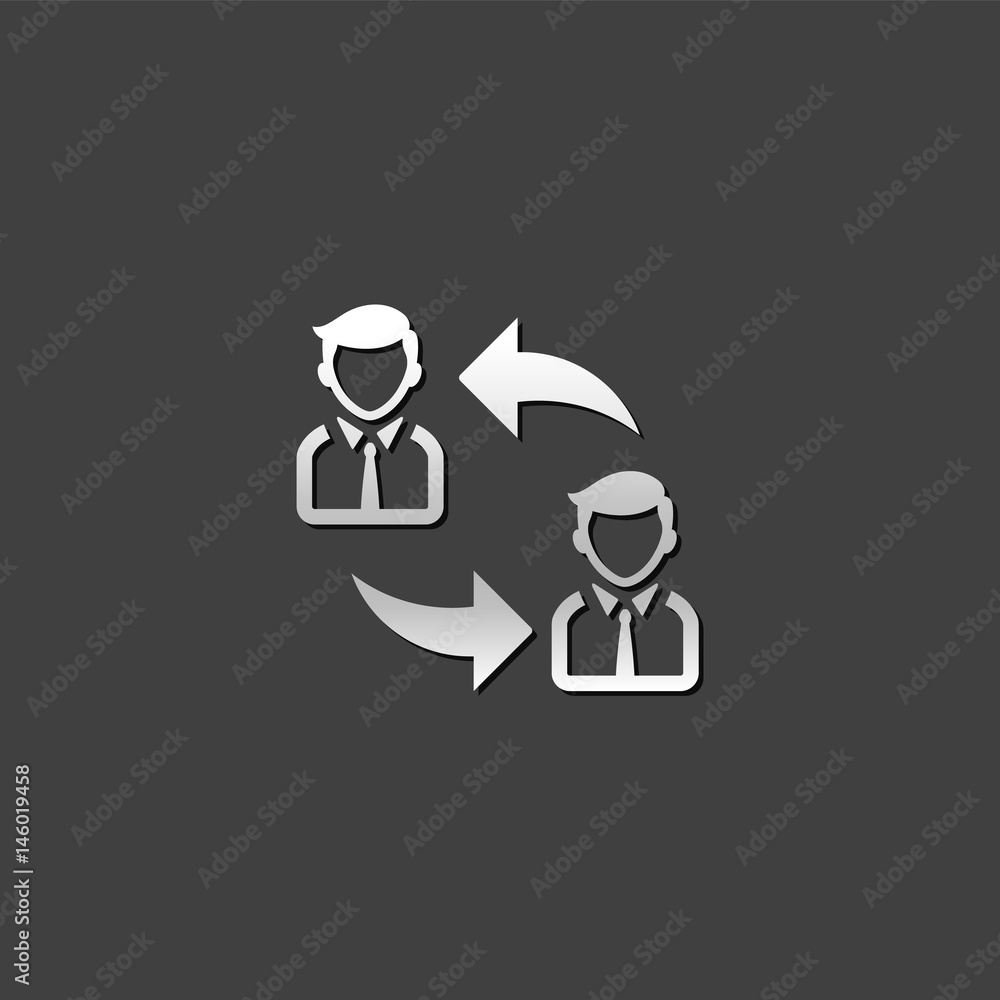 Metallic Icon - Employee rotation Metallic Icon - Employee rotation