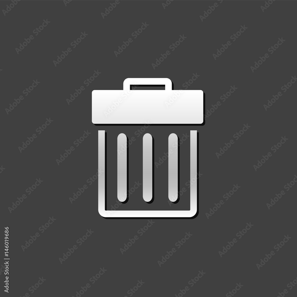 Metallic Icon - Trash bin Metallic Icon - Trash bin