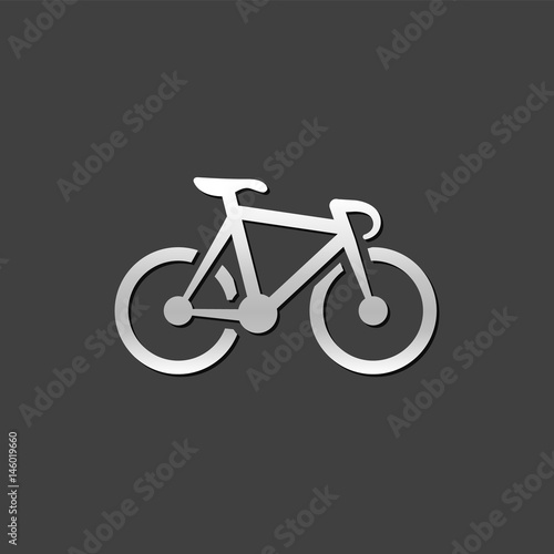 Metallic Icon - Track bicycle