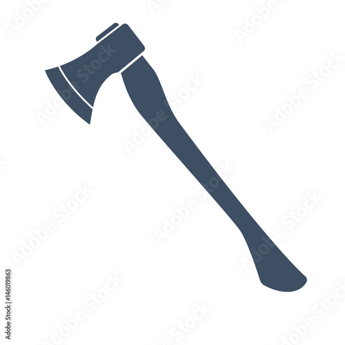 Silhouette of Lumberjack Axe. vector illustration