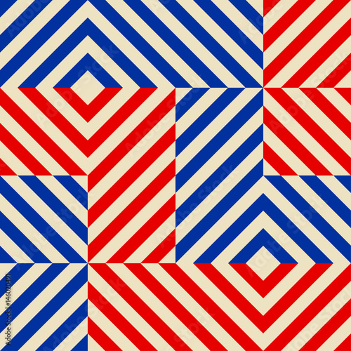 Seamless abstract pattern in constructivism soviet style. Vector vintage 20s geometric ornament