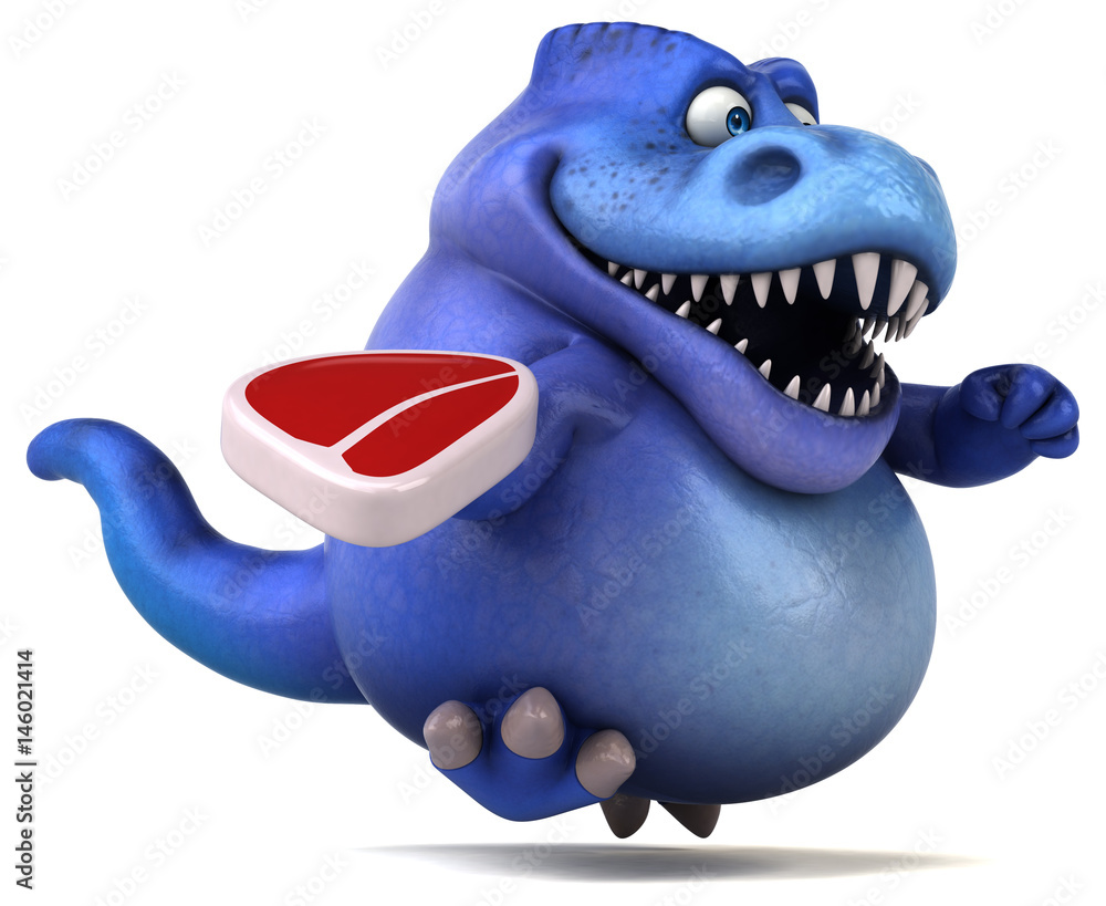 Fun dinosaur - 3D Illustration Fun dinosaur - 3D Illustration