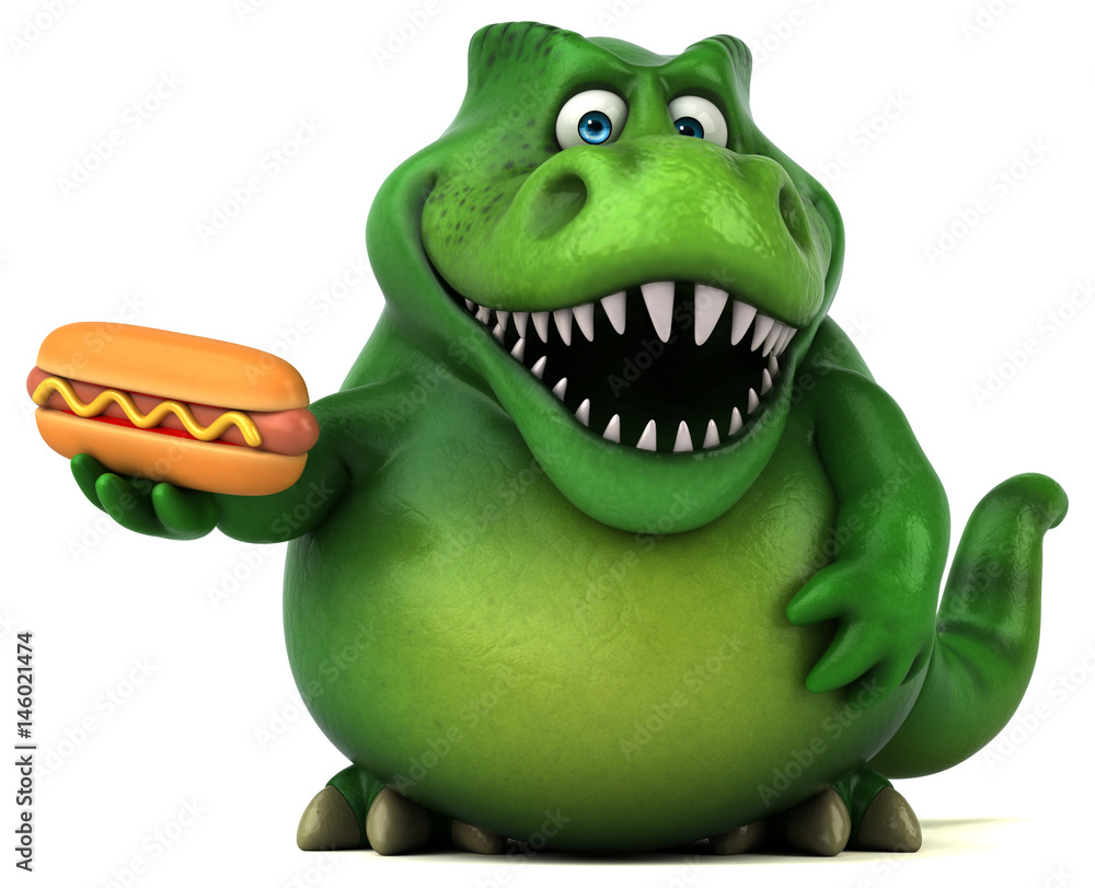 Fototapeta premium Fun dinosaur - 3D Illustration