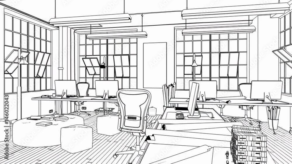 Industrial Office Area (loop 4k UHD) Industrial Office Area (loop 4k UHD)