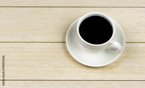 coffee cup on wooden background, coffee break