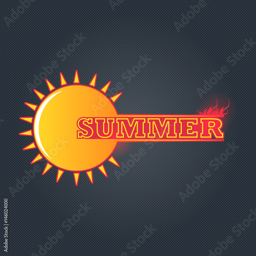 Modern professional summer beach party template logo design