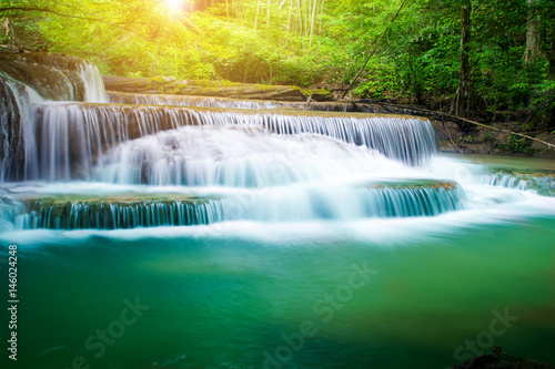 Beautiful waterfall in deep forest, Thailand 