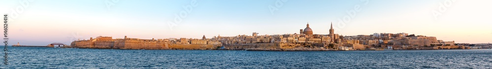 Valletta before sunset panorama, Malta, EU