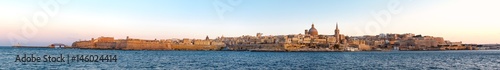 Fototapeta Naklejka Na Ścianę i Meble -  Valletta before sunset panorama, Malta, EU