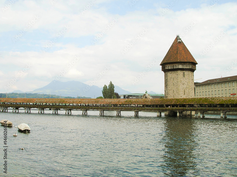 The main attractions of Lucerne, Switzerland.