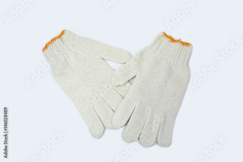 Cotton gloves isolated on white background