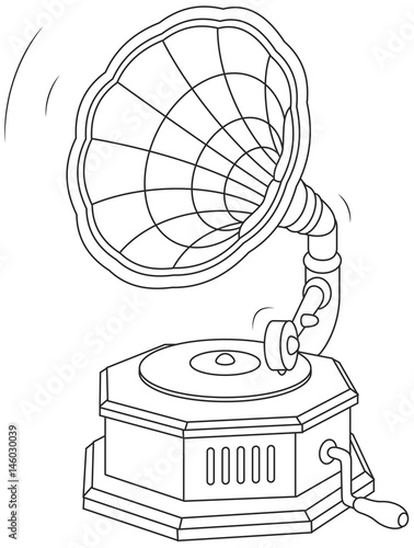 Old vintage gramophone