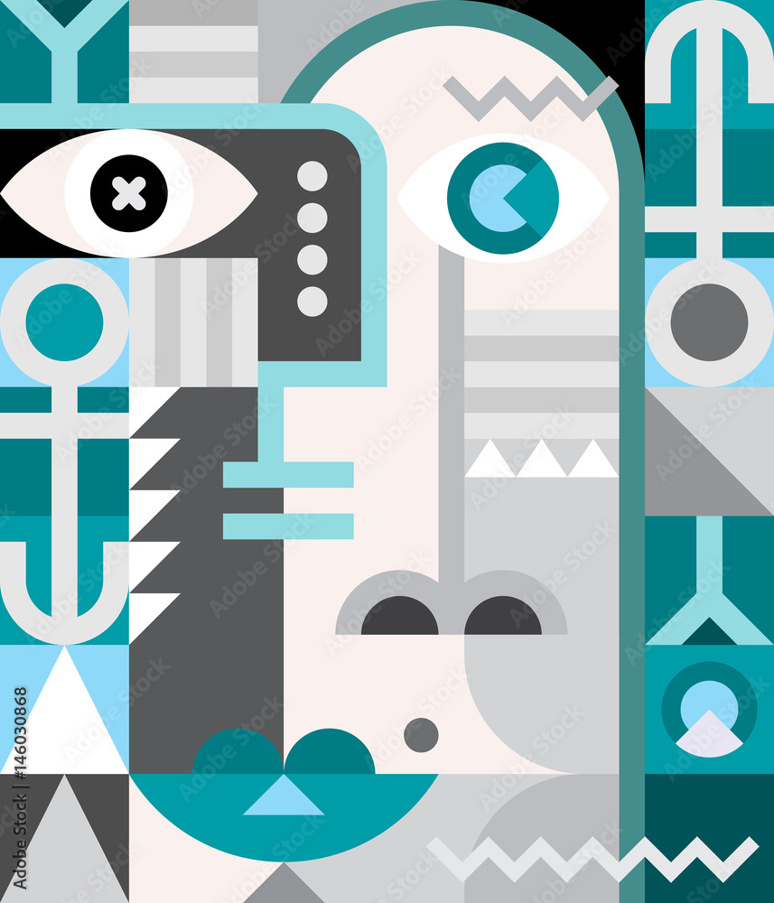 Obraz premium Abstract Portrait vector illustration