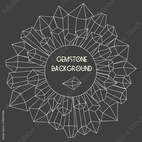 Round frame with crystal splash