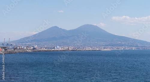 View of Mount Vesuvius from Naples