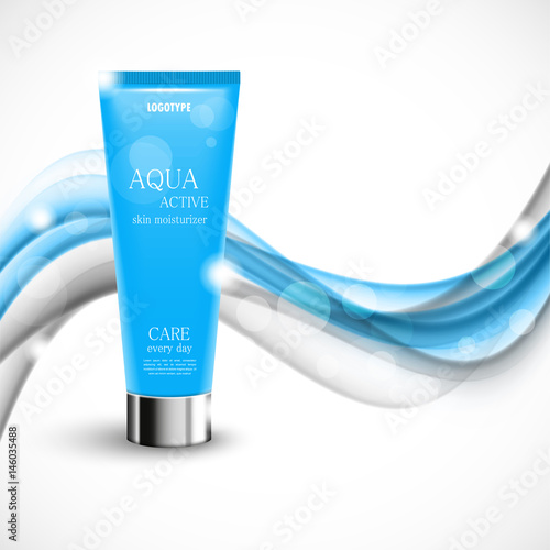 Skin moisturizer cosmetic design template