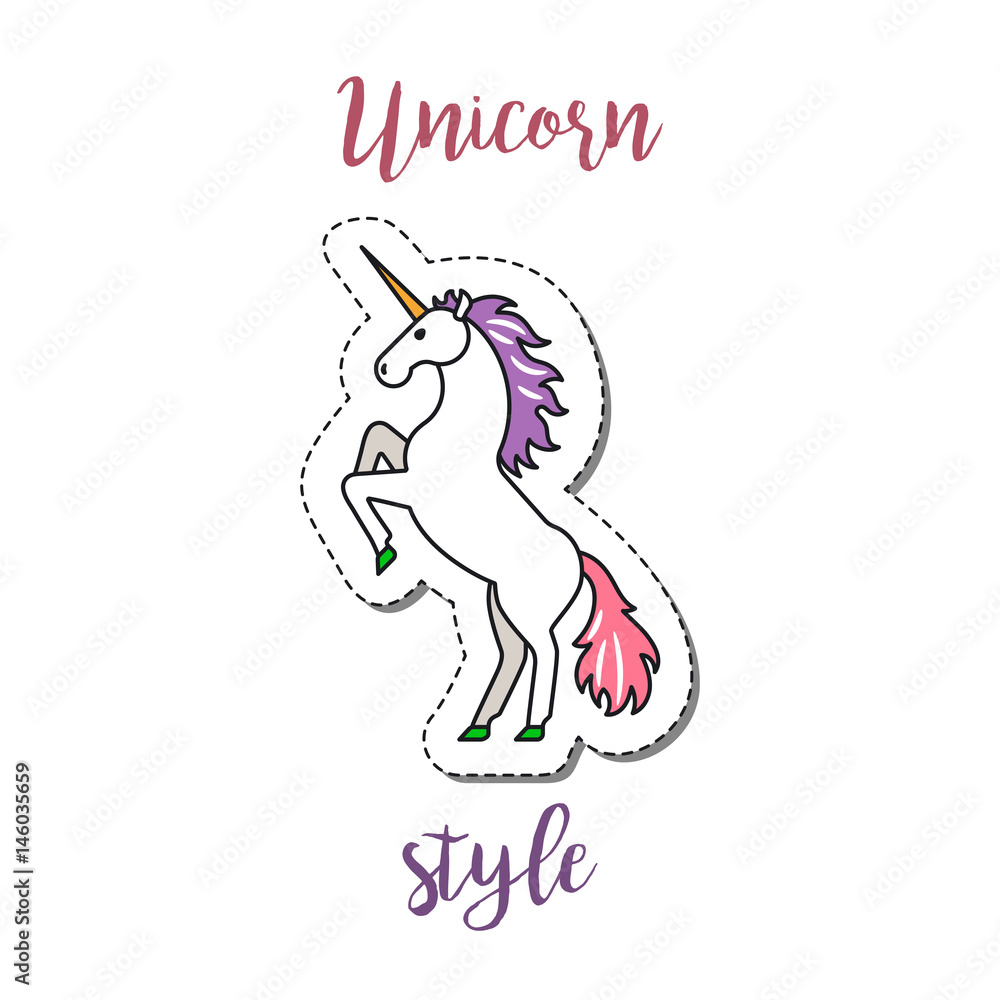 Fashion patch element unicorn Fashion patch element unicorn