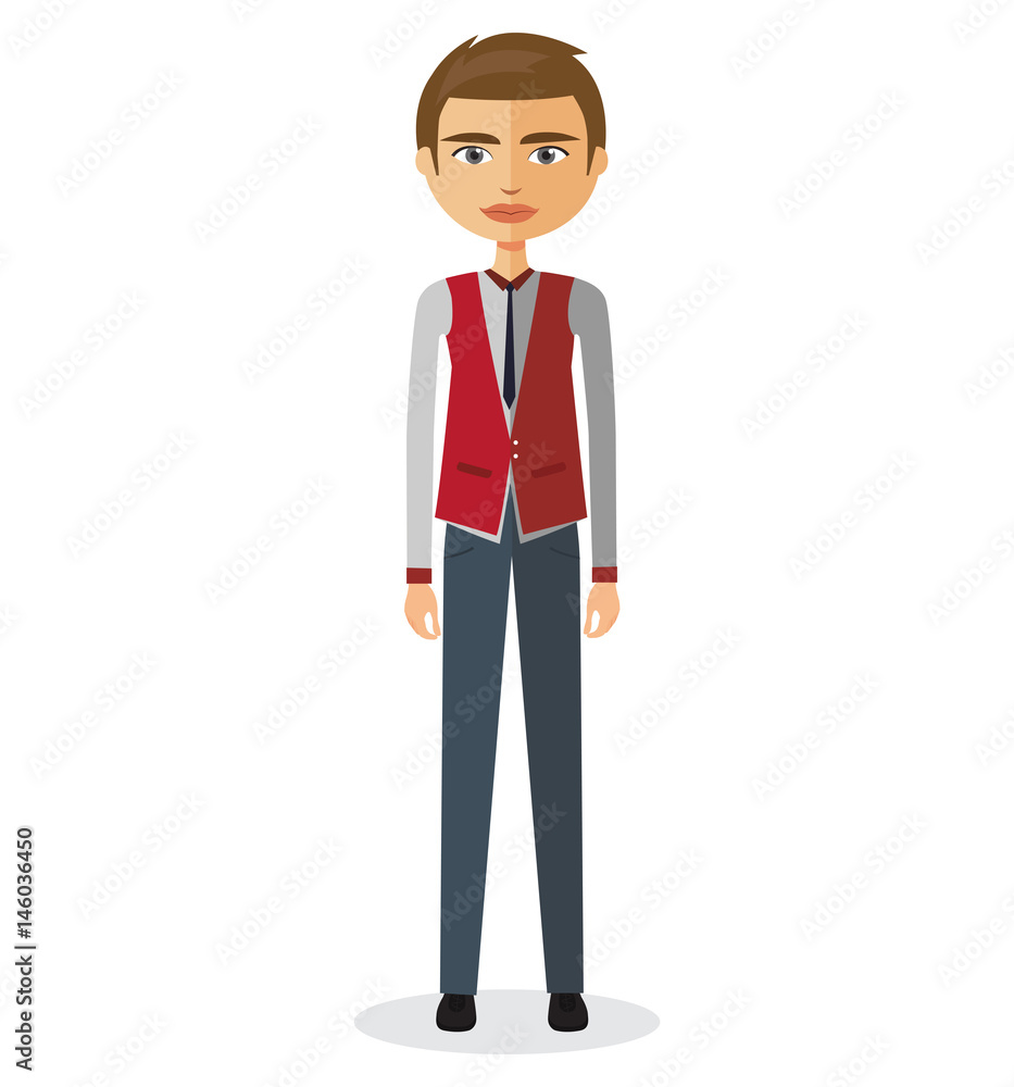 Young blond cartoon businessman vector illustration Young blond cartoon businessman vector illustration
