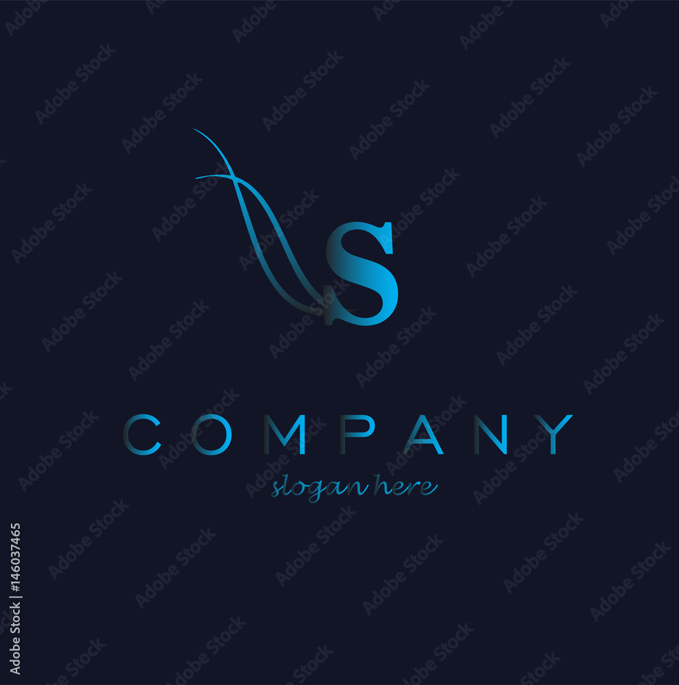 Fototapeta premium s Letter Logo Design.Sign.Symbol.Typography