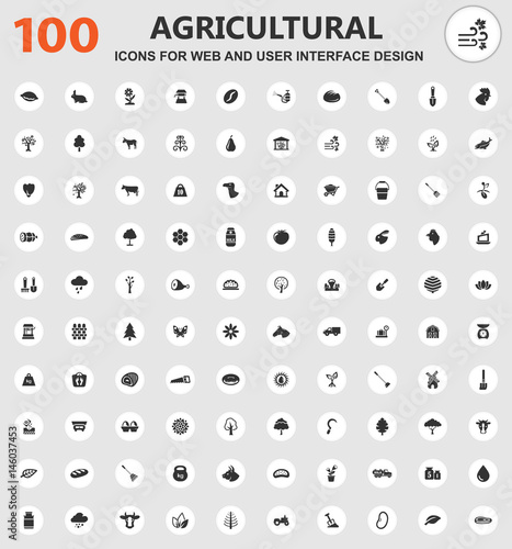 Agriculture icon set