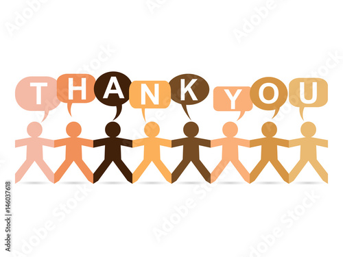 Thankyou Paper People Speech Bubbles