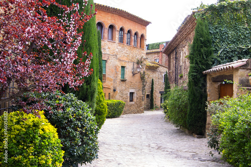 Picturesque village of Peratallada in Catalonia.Spain