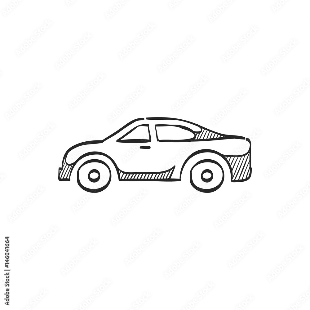 Sketch icon - Car sedan