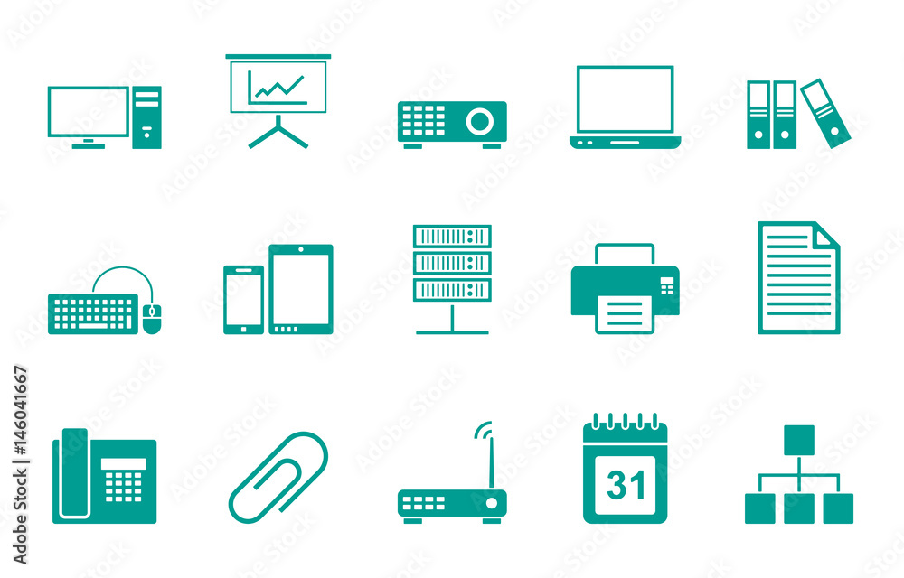 Office Iconset - Türkis Office Iconset - Türkis