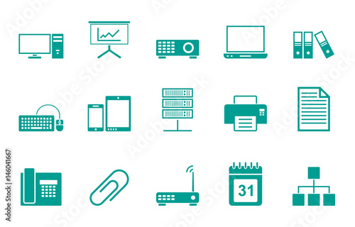 Office Iconset - Türkis