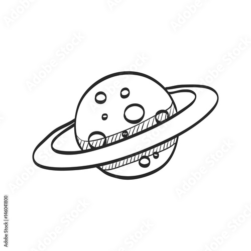 Sketch icon - Planet Saturn