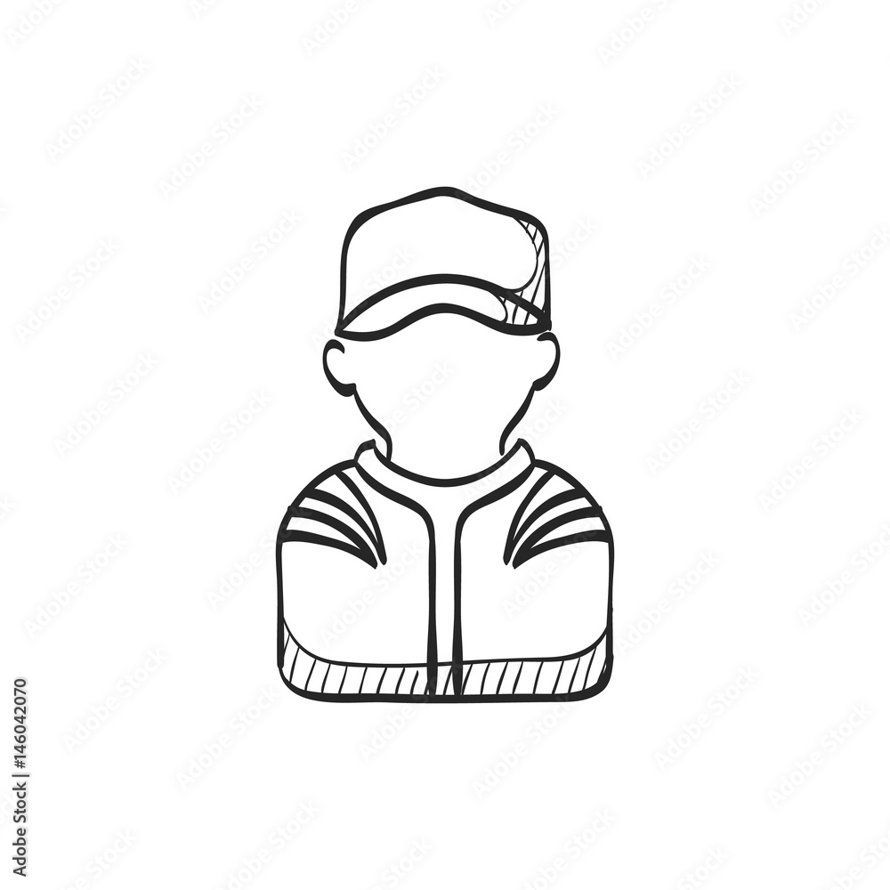 Sketch icon - Racer avatar