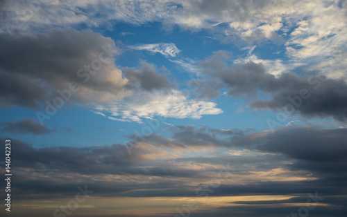Dramatic sky with clouds