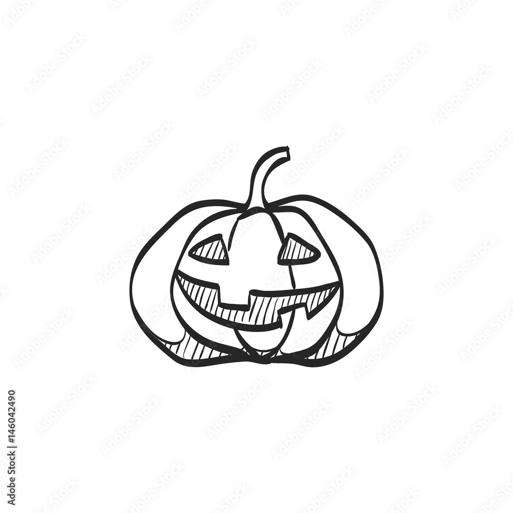 Sketch icon - Pumpkin Sketch icon - Pumpkin
