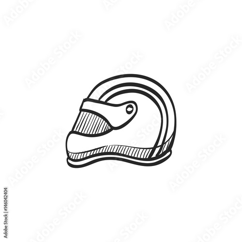 Sketch icon - Motorcycle helmet