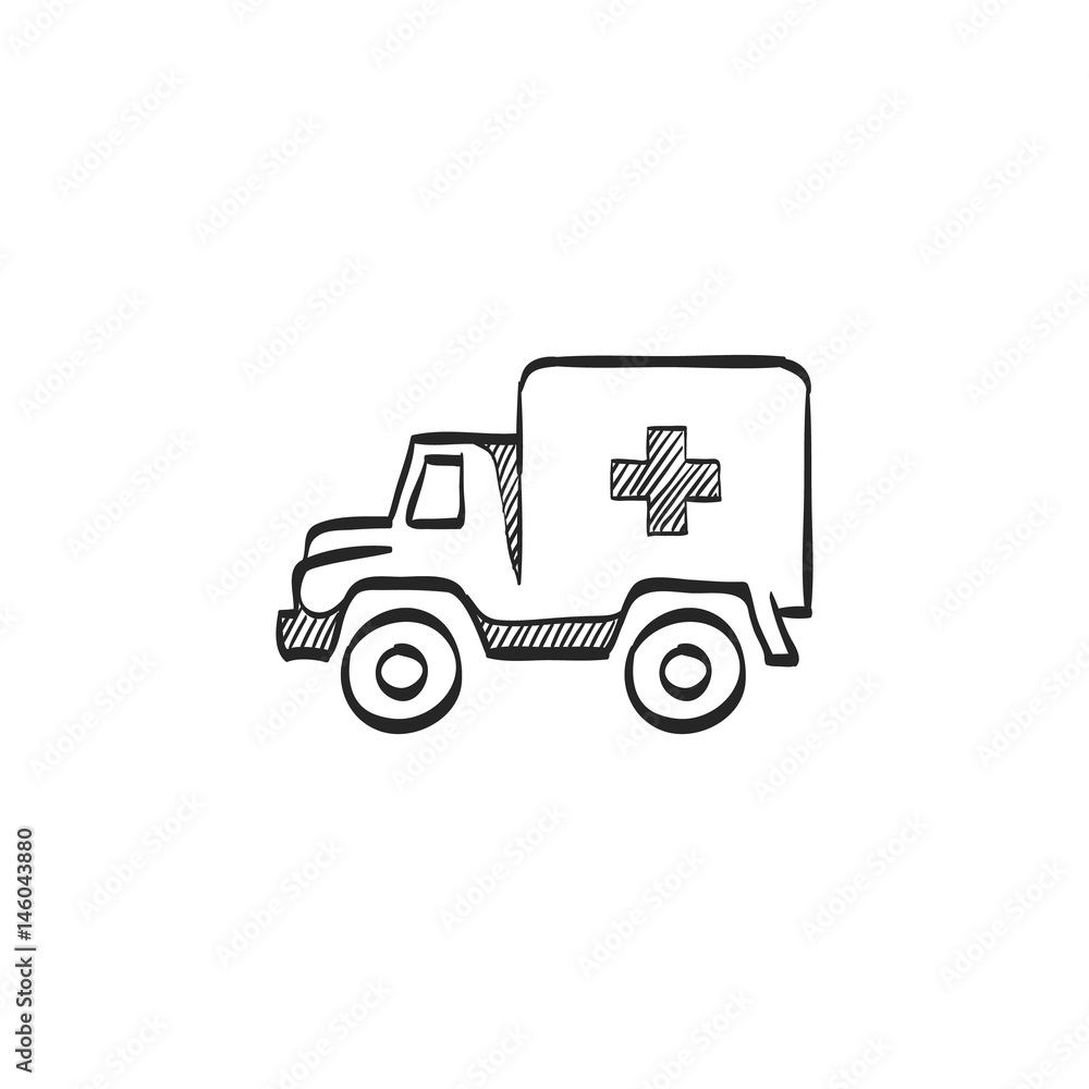 Sketch icon - Military ambulance