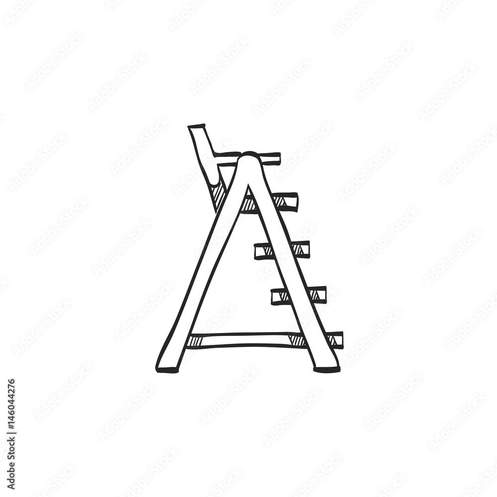 Sketch icon - Lifeguard chair Sketch icon - Lifeguard chair